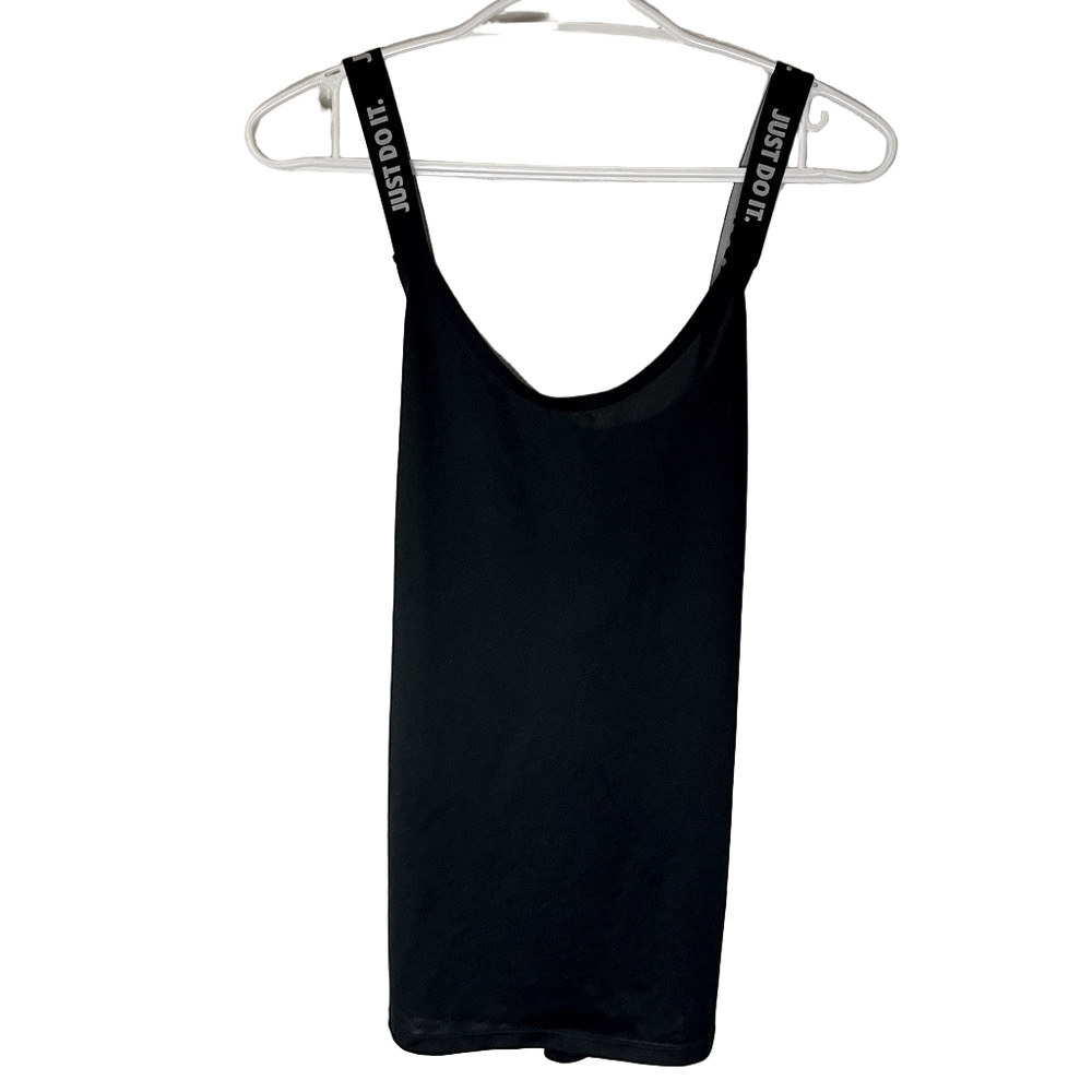 Nike Dri Fit Just Do It Black Fitted Tank Top Women's Large